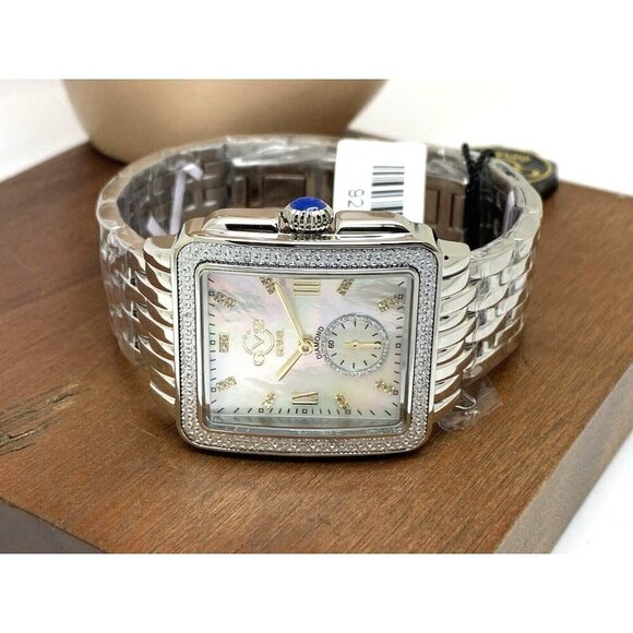 GV2 by Gevril Women's Watch 9258B Swiss Quartz Mother of Pearl Dial Silv… - Picture 8 of 14